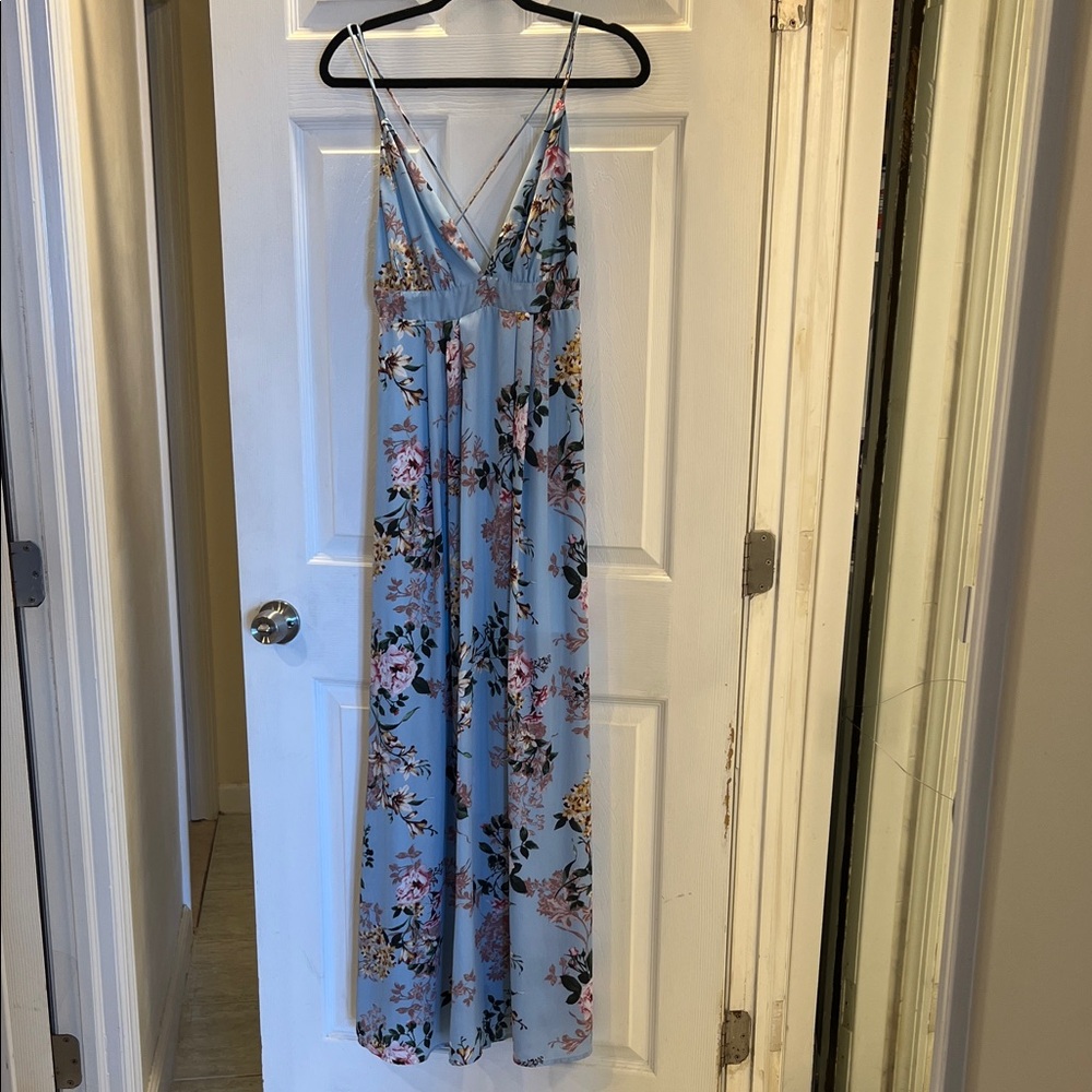 Floral Maxi Dress with Spaghetti Straps